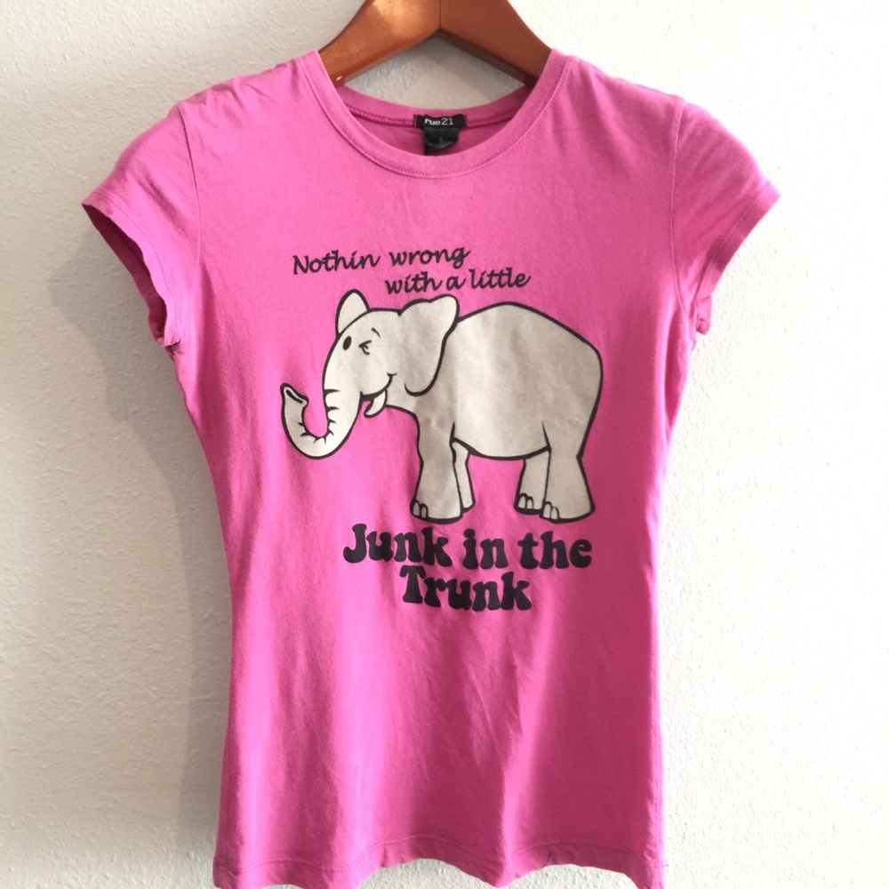 Elephant Top Small Junk in Trunk Pink Animal